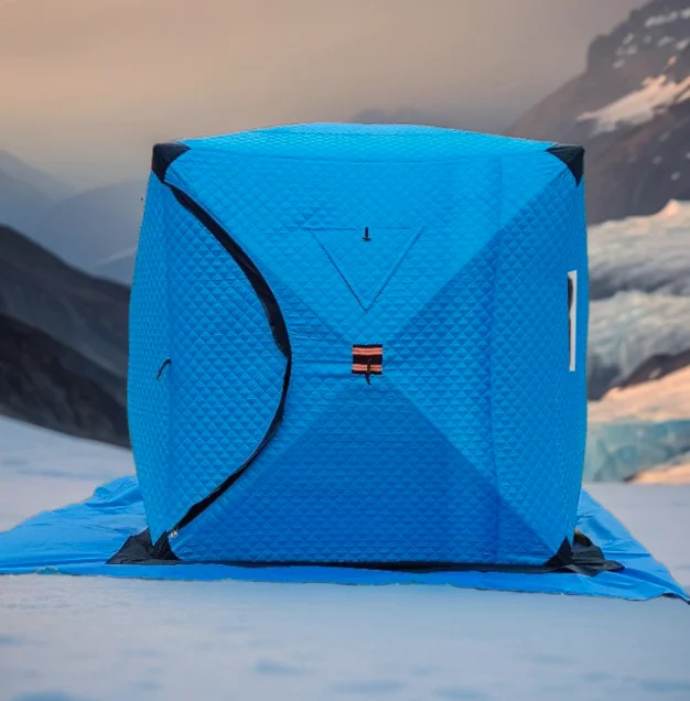 

Winter Fishing square Tent Warm and Windproof Ice Fishing Thickened Camping Tent Ski Changing Camping Tent Cotton