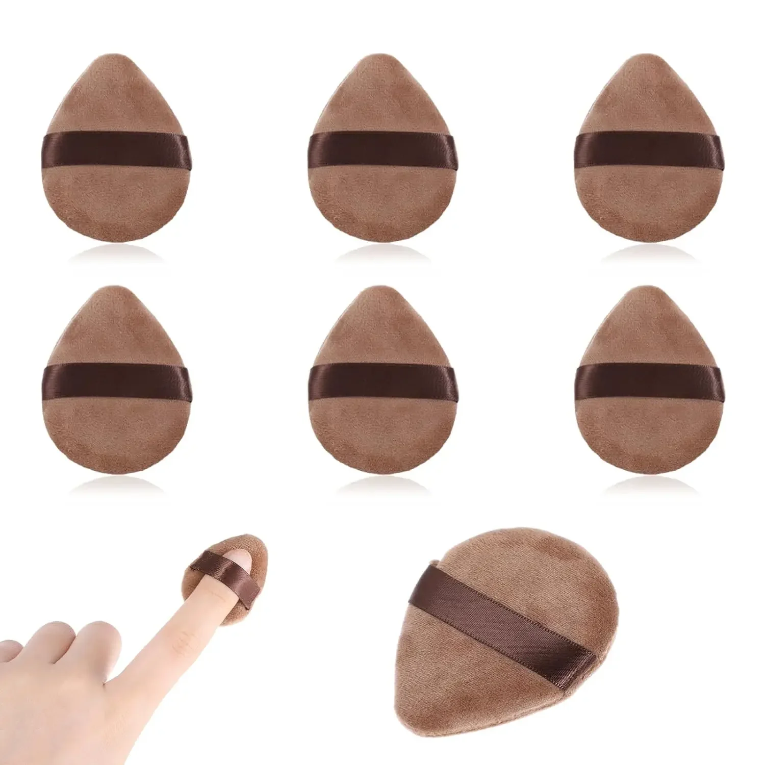 Mini Triangle Powder Puff Set for Foundation, Compact Makeup Applicator for Women and Girls