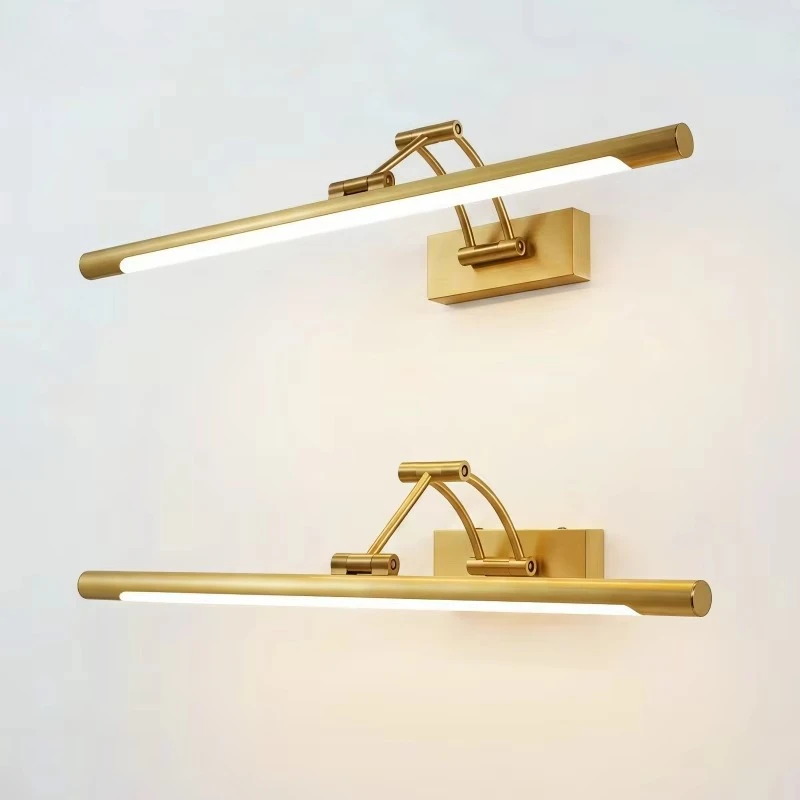 Foldable LED Bathroom Wall Lamp Gold Telescopic Arm Mirror Front Sconce Bedroom Vanity Cabinet Mount Picture Wall Lights Fixture