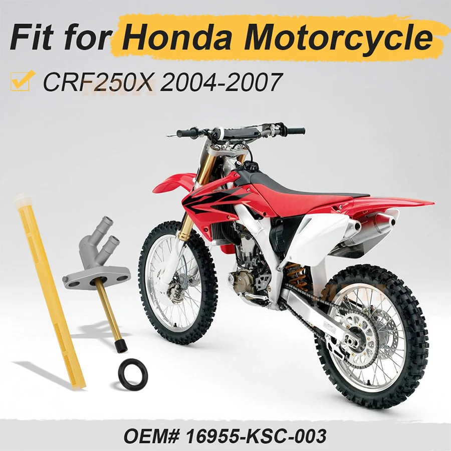 M MATI Fuel Tank Petcock Assembly For Honda CRF250X 2004-2007 O.E.M# 16955-KSC-003