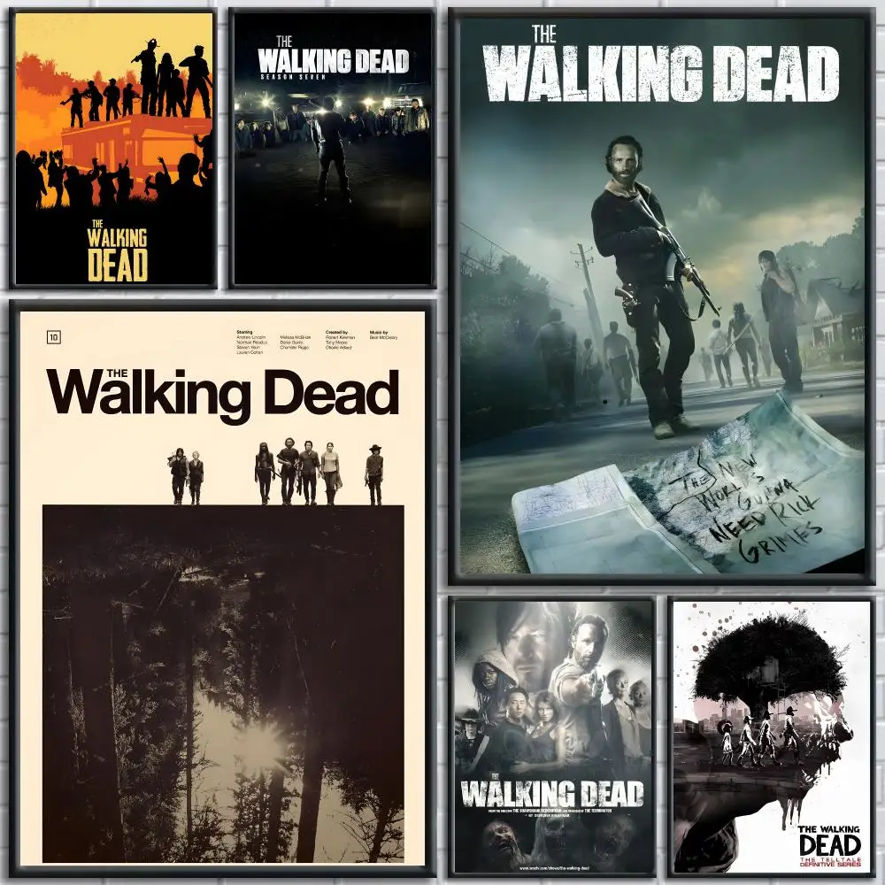 The Walking Dead TV Wall Art Poster Painting Prints Wall Art Picture Film Room Home Bar Cafe Decor Home Mural