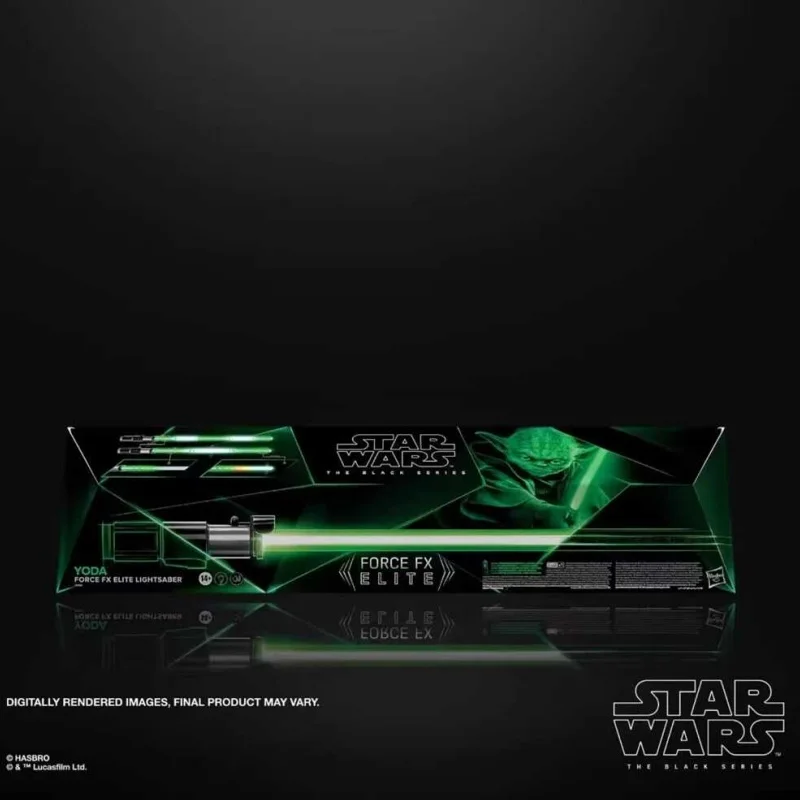 Original Hasbro Star Wars Force FX series Master Yoda Lightsaber 1:1 Limited Collection Level Metal Lightsaber Soundlight Models