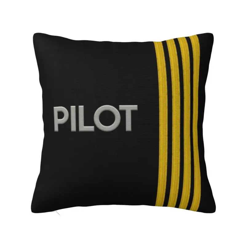 

Pilot Captain Stripes Throw Pillow Case Decor Home Aviation Aviator Fighter Nordic Cushion Cover Car Pillowcase