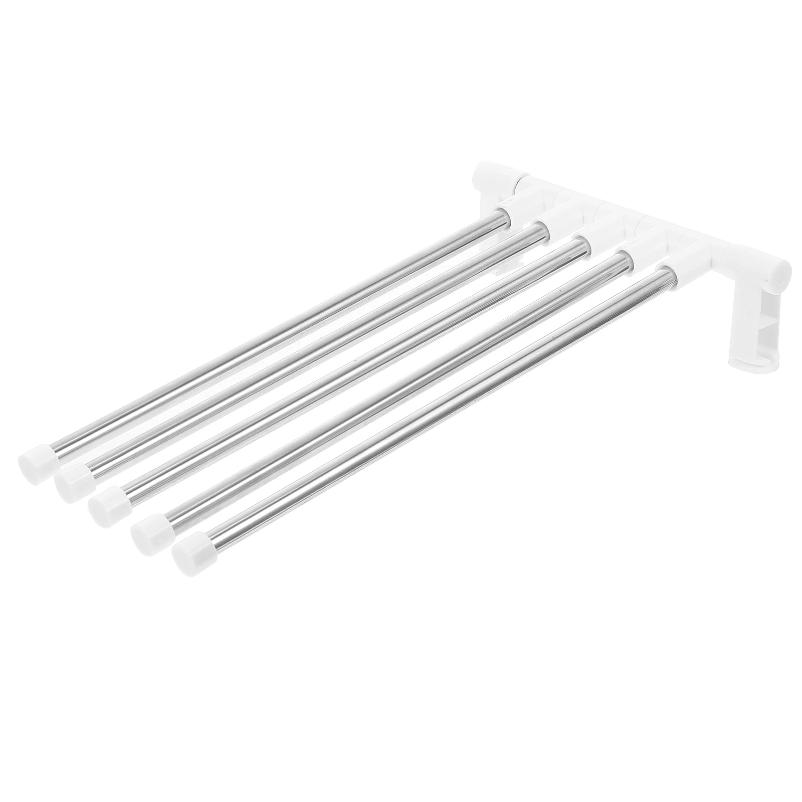 

1 set Stainless Steel Mounted Towel Rack Chrome Swing Out Holder Bathroom Towel Holder Nail-free Shelf Storage Organizer