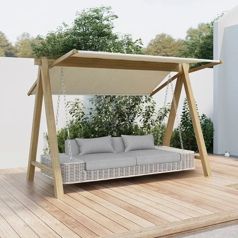 Outdoor swing courtyard hammock garden lazy double rocking chair outdoor terrace household outdoor balcony hanging chair cradle