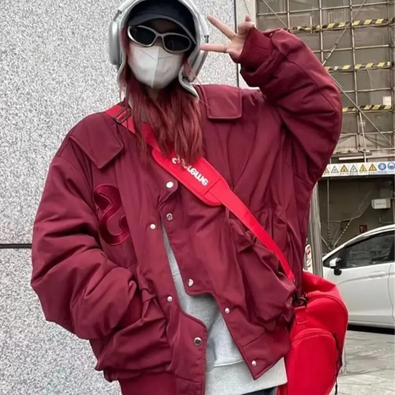 

Large Size Autumn Winter Pilot Jaet for Men 300 Pou Unusual American Retro Couple Cool Personali Jaet Loose Fit Long...