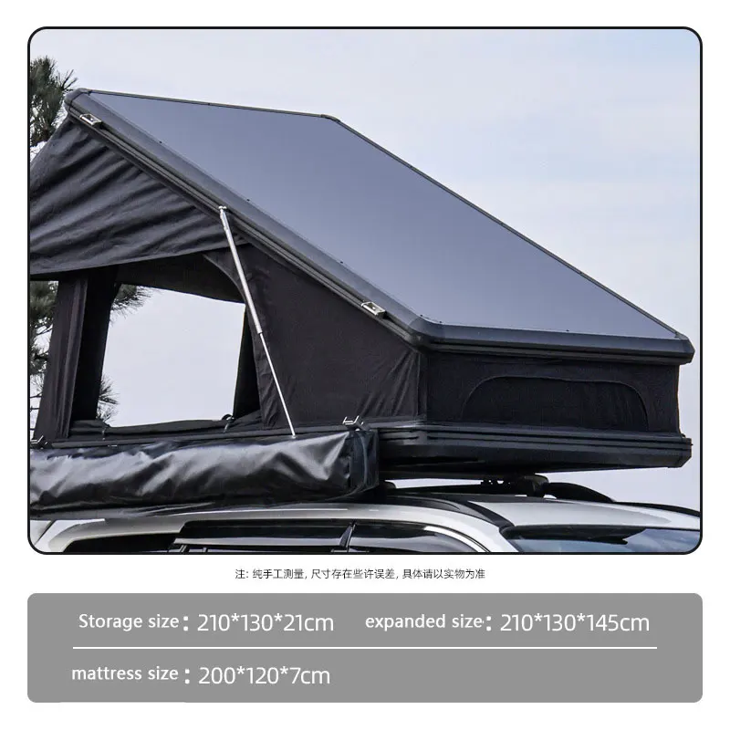 Diagonal Bracing Roof Rack Tent Box Outdoor Rooftop Camping Tent Hard Shell Four-Season Waterproof Oxford Fabric Car Roof Tent