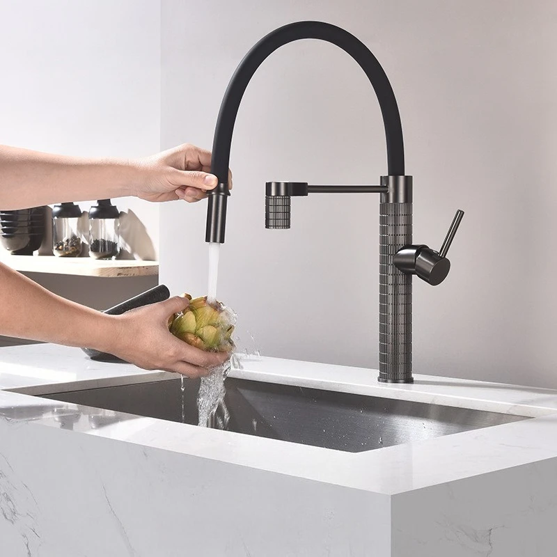 Kitchen Bathroom Pull-out Hot Cold Water Basin Faucets Easy Installation Rust Resistant Sink Faucet Durable Bathroom Fixture
