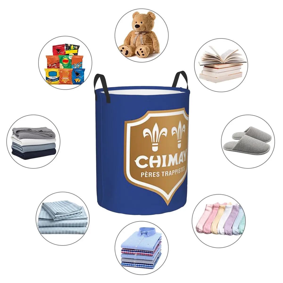 Laundry Collector Chimay Logo Foldable Laundry Basket Home Organizer Baby Washing Basket Home Organizer - view 4