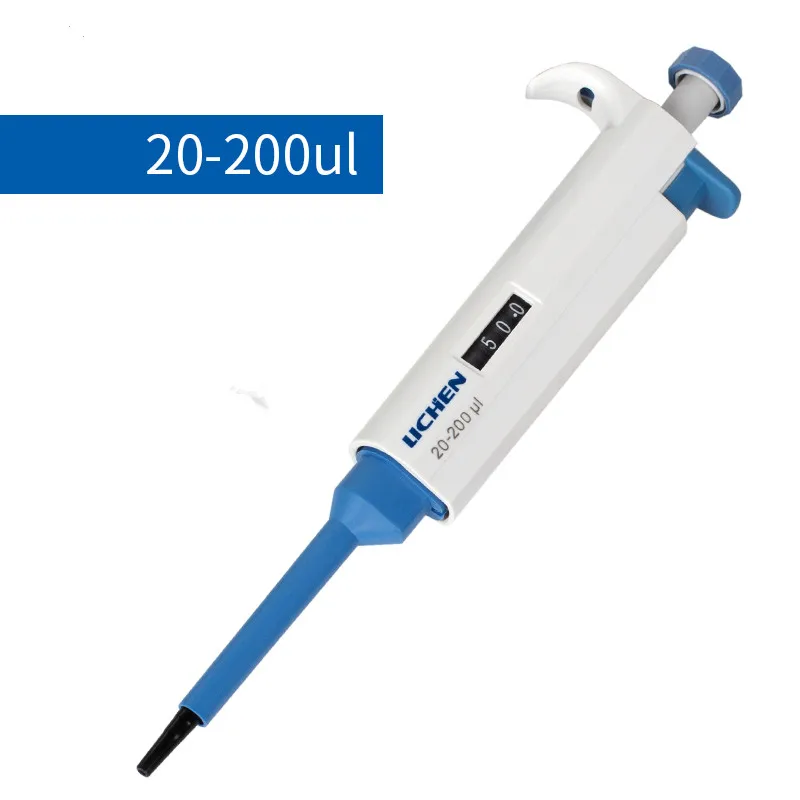 Micro Pipette Adjustable Large Capacity Sample Adding and Discharging Gun Single Channel Pipette Gun Suction Head