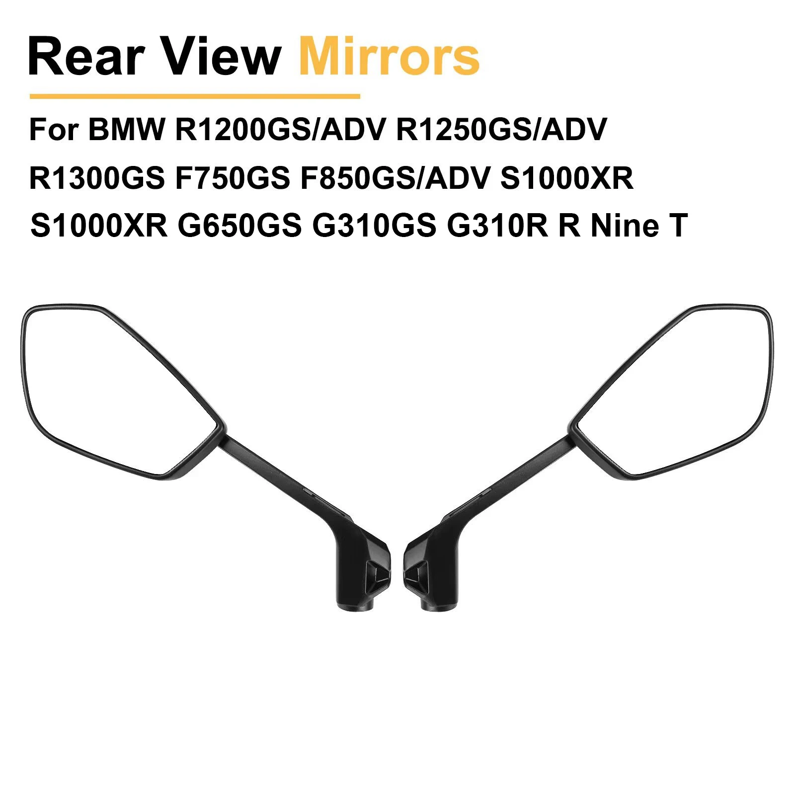 

Rear View Mirrors For BMW R1200GS R1200R R1250GS R1300GS S1000XR F850GS/ADV K1200R K1200R R Nine T Pure/Scrambler/Urban G/S