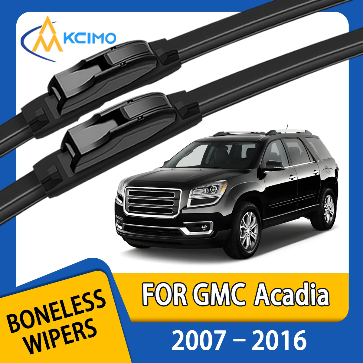 

KCIMO 2PCS New Front Windshield Wiper Blade for GMC Acadia 2007-2016 Front Windshield Auto Wipers Blade Accessories 2016 2015
