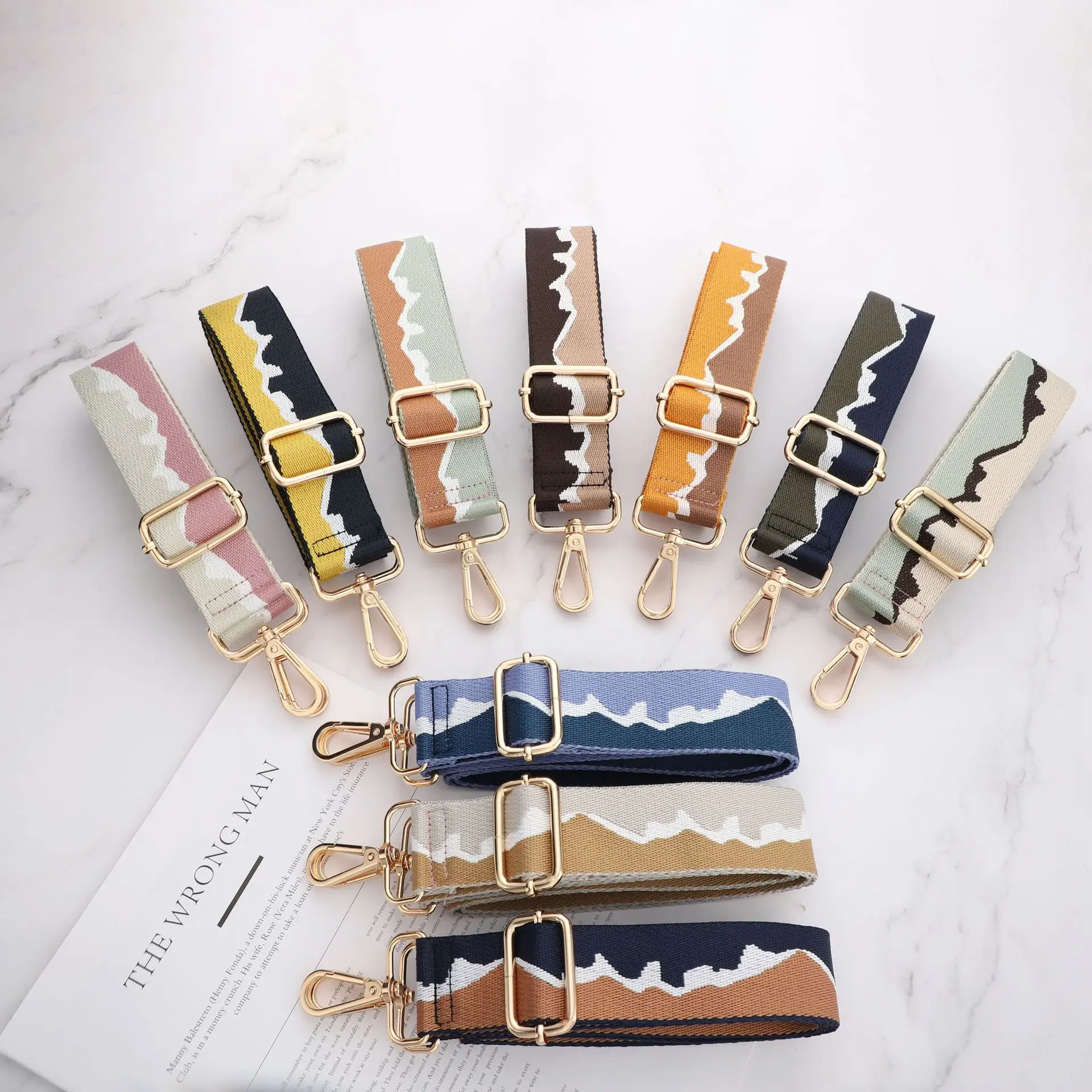 Colorful Textured Wallet Accessories Bag Chain Replacement Wallet Shoulder Strap Crossbody Strap