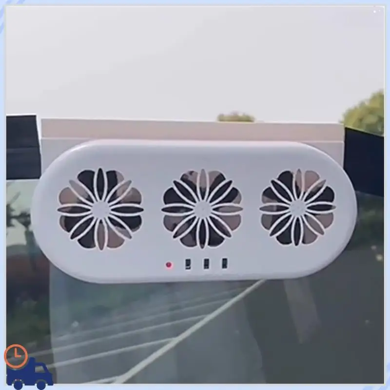 

Circulation Cooler Radiator Fan Solar Powered Car Inside Summer Cooling Fan Car Fan Energy Saving White