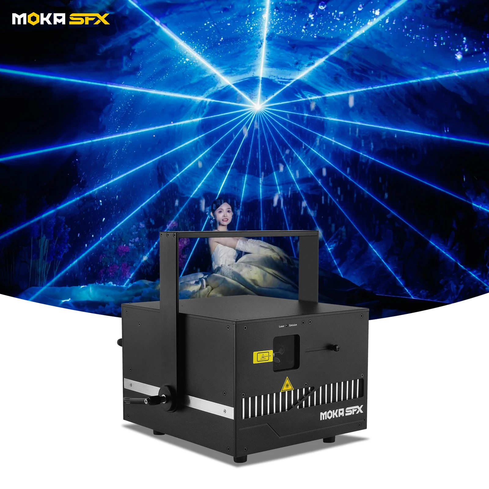 MOKA SFX 10W Laser Light 35Kpps ILDA DMX Control for Stage Show DJ Nightclub Laser Projector Professional Disco Laser Scanner