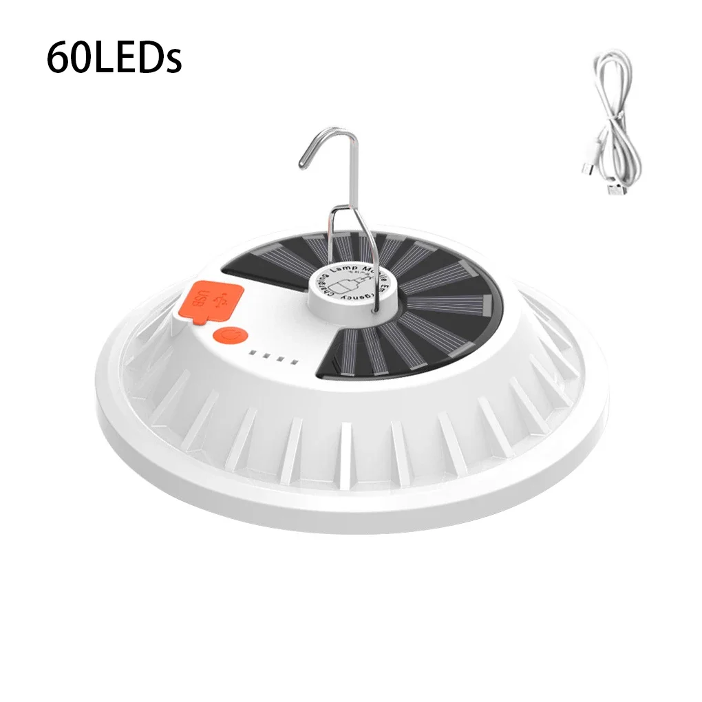 Super Bright 300W LED Solar Lamp with Remote Control for Outdoor Camping, Emergency and Night Market