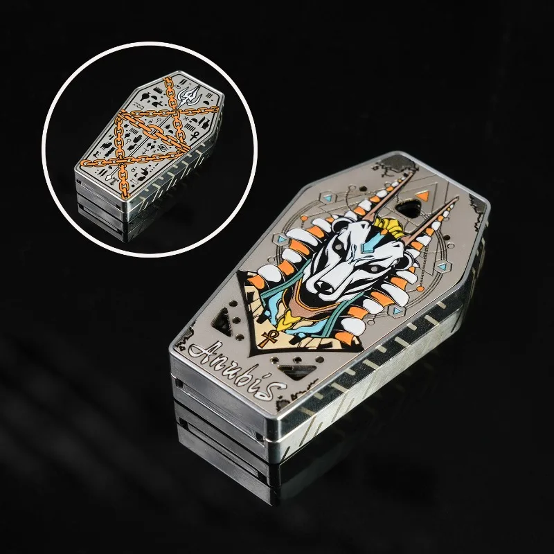 FBAEDC أنوبيس الشوكة الرنانة الميكانيكية سبائك التيتانيوم الإصبع دفع بطاقة الضغط لعبة سطح المكتب