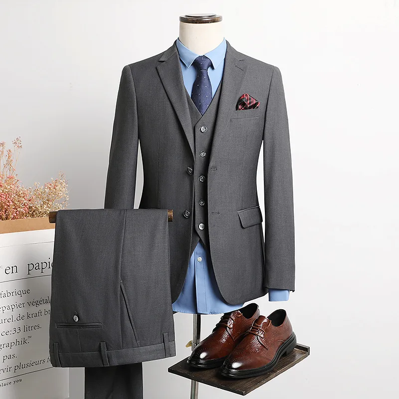 

Y1026 Formal Groom Wedding Suit Two-piece Suit Fashion Slim Suit Suit Men Korean Business Casual