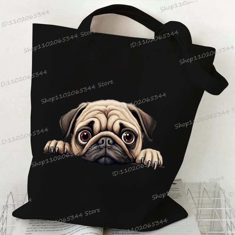 Funny Dogs Graphic Handbag For Women French Bulldog Rottweiler BoykinSpaniel Different Breed Dog Trend Animal Lover Shoulder Bag