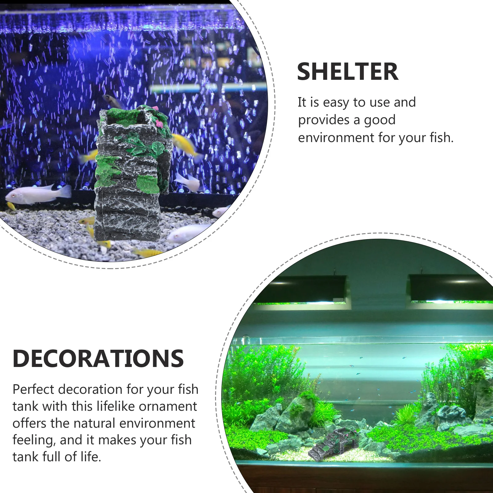 

Resin Bridge Aquarium Ornament Turtle Cave Basking Rocks Reptile Habitat Decoration for Lizard Snail Chameleon (Size S)