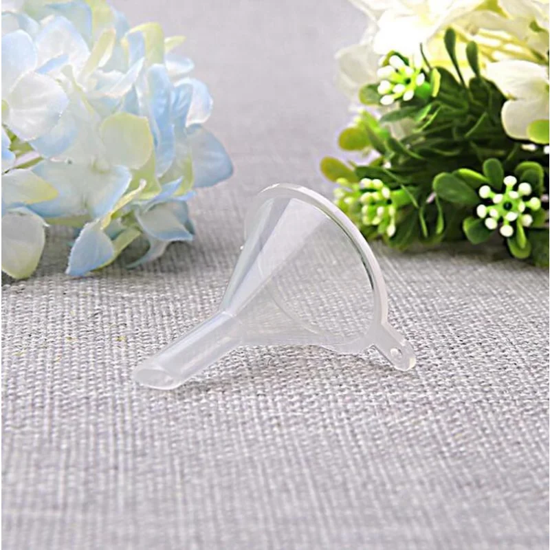 10Pcs transparent Mini Funnels Small Plastic For Perfume Diffuser Bottle Mini Liquid Oil Funnels Lab Tools