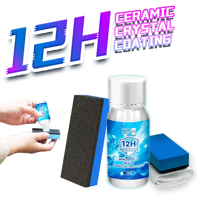 

Керамическое покрытие 12H — уход за автомобилем на 30 мл, против царапин, повышает четкость краски и воду.
