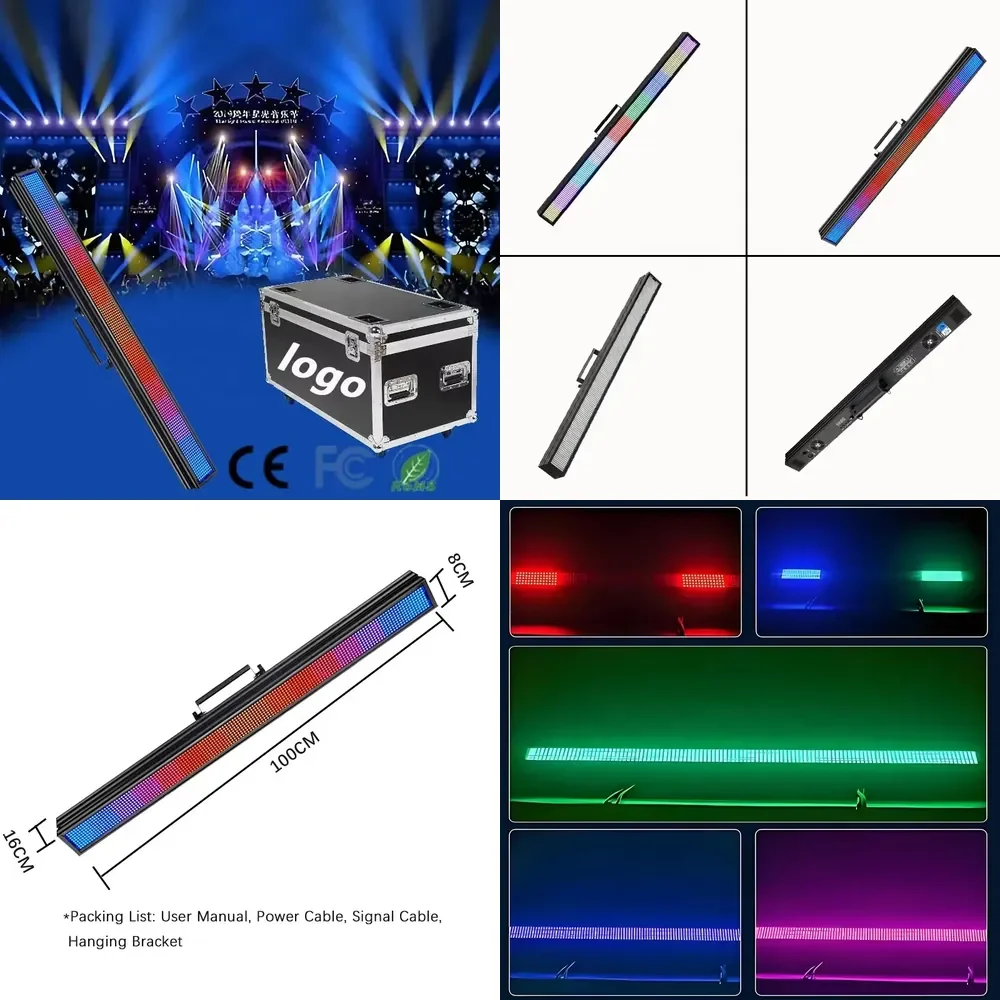 Stage Lighting Led 1296 Pcs 0.5W Pixel RGB Strobe Light Strip Wall Washer Light 16 Segment Dream Pixel bar Light