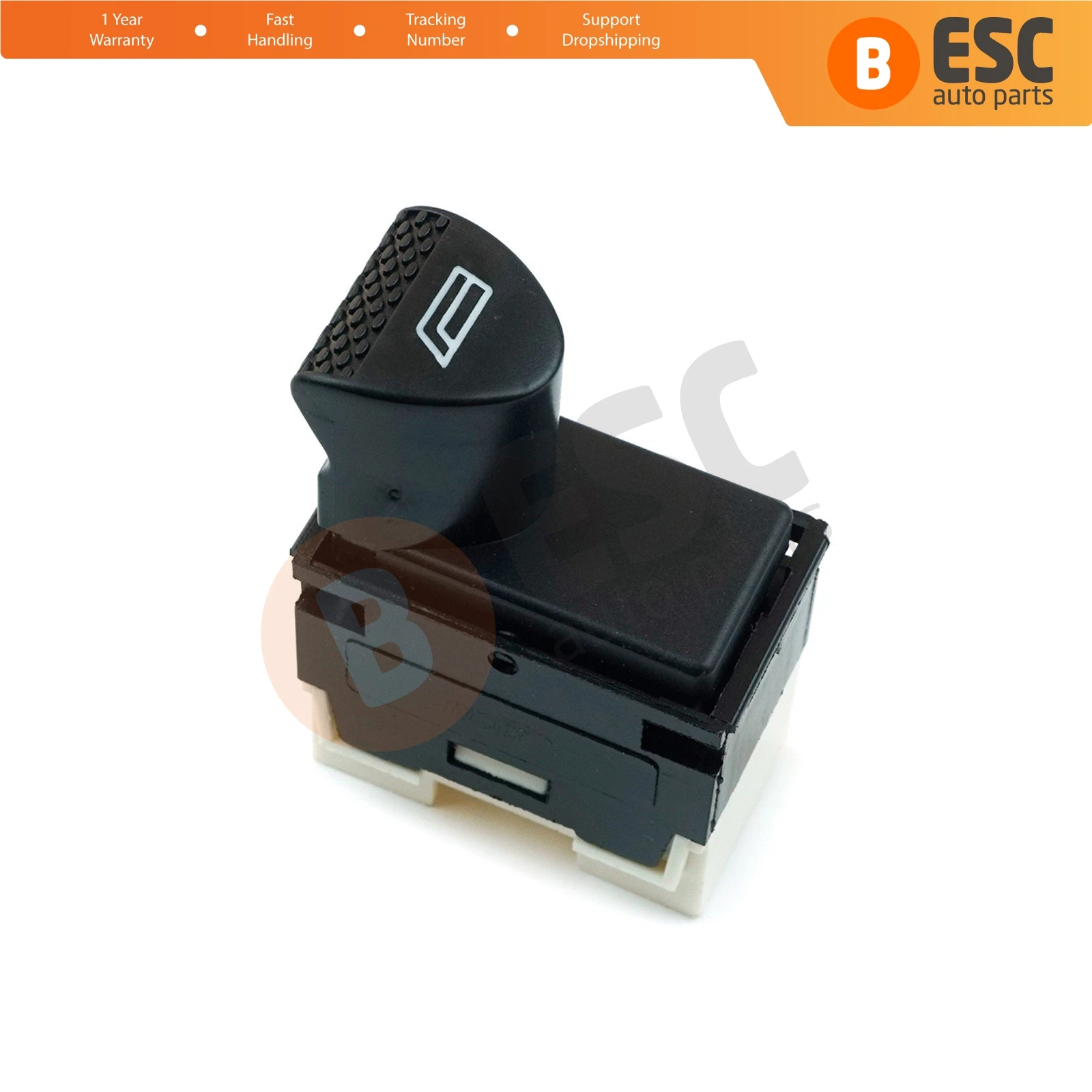 ESC Auto Parts EDP113 Power Window Switch 6-Pin Front Left Door 98809717 White for Fiat Siena Albea Palio Strada Fast Handling