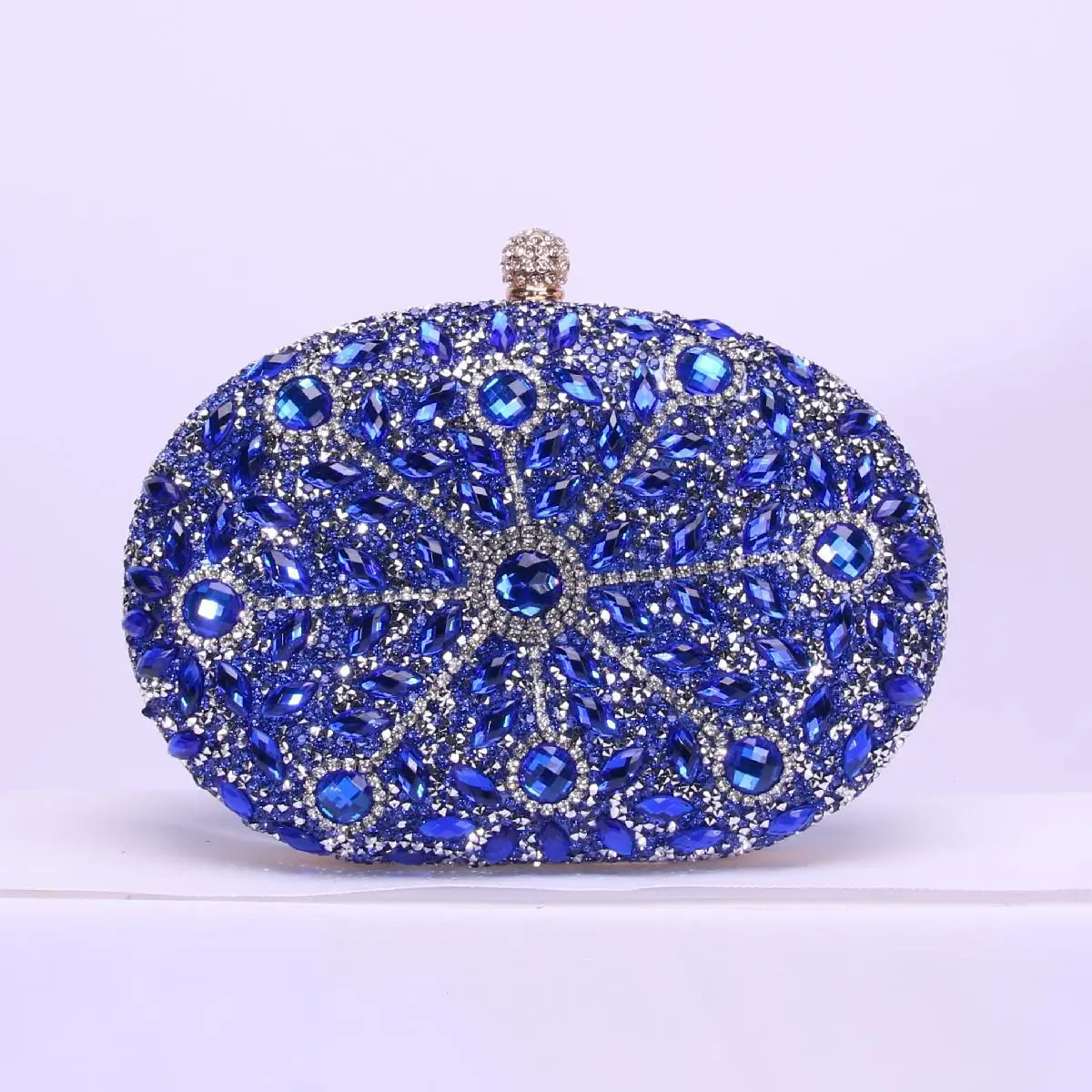 

Овальная сумка для ужина с бриллиантами и подсолнухом, модная банкетная женская сумка, персонализированное платье, ночь