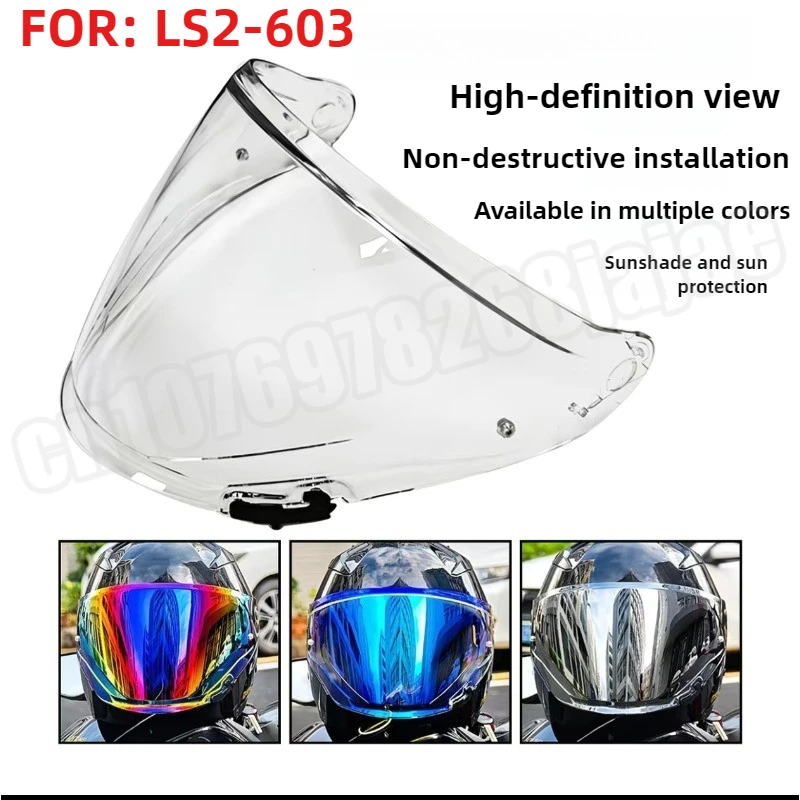 

LS2 OF603 Helmet Visor Tinted Sunshield Anti Fog Sticker for 3/4 Helmet Universal Base Day Night