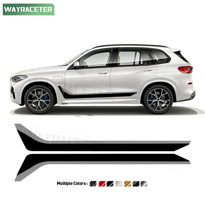 

2 Pcs M Performance Decal Door Side Stripes Sticker For BMW X5 G05 M Sport 2019+ 40i M50i M50d X5M F95 2020 2021 2022 2023 2024