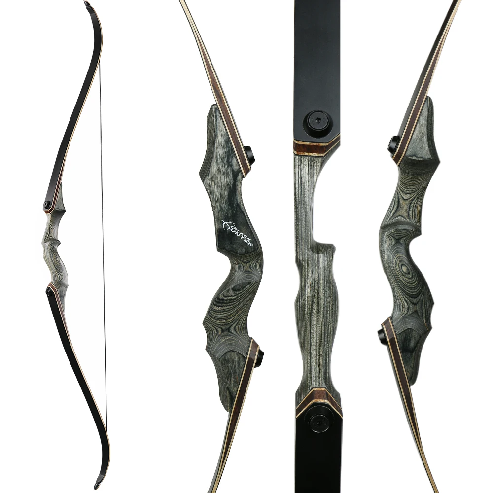 Toparchery Left Hand Archery bow 25-50lbs Technology Wooden Handle Recurve Bow for Outdoor Targeting Hunting Sports