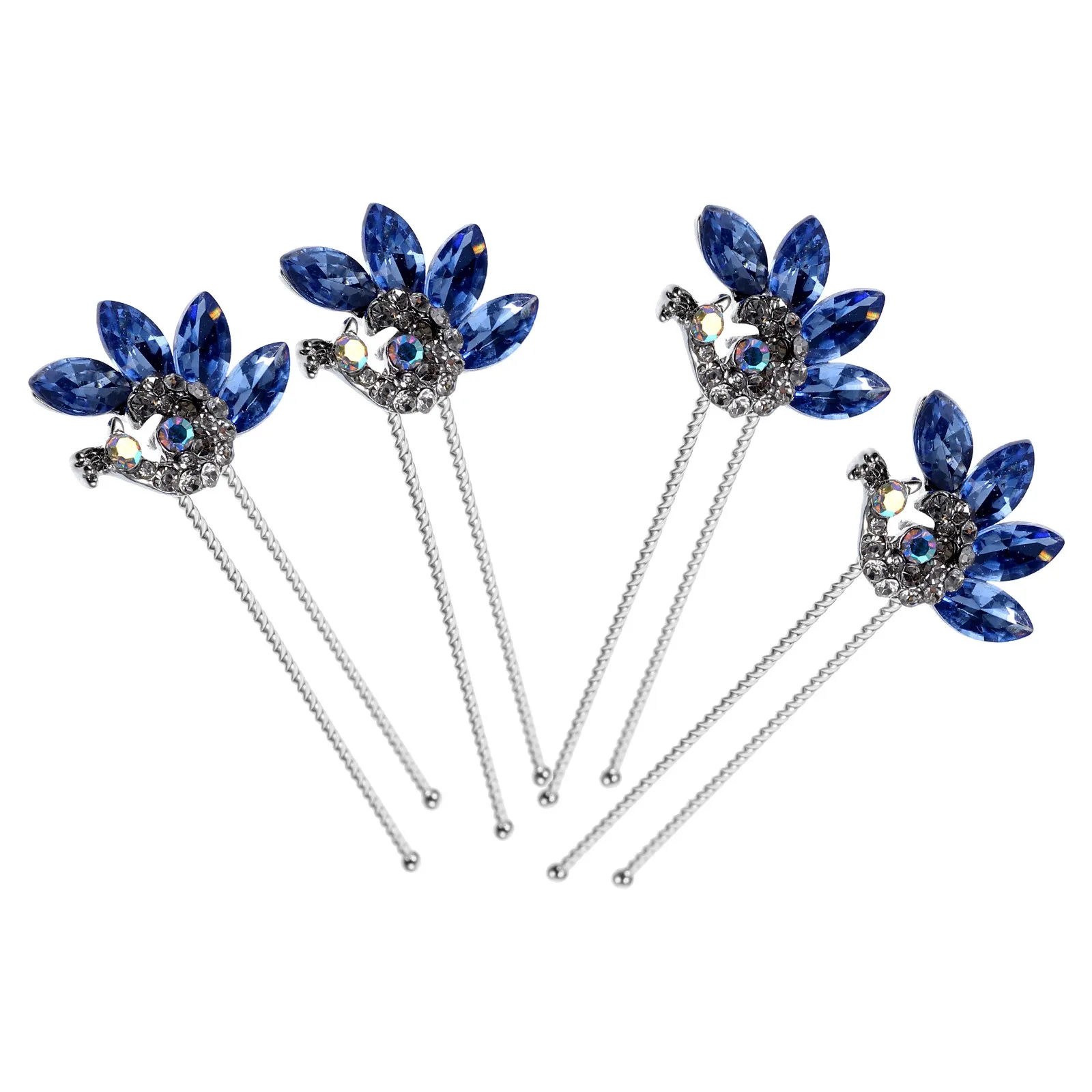 

4Pcs Rhinestone Hairpins U Shaped Bridal Hair Pin Wedding Bride Hair Accessories Elegant Crystal Pins for Women