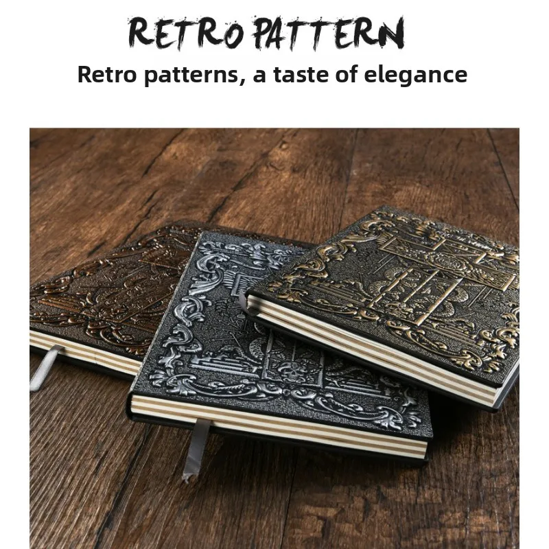 A5 Vintage Embossed PU Leather Tarot Journal Notebook Retro Grunge Style Dark Fantasy Diary for Writing Gift