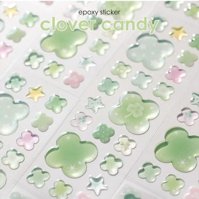 1pc 3D Jelly Drop Glue Stickers Semi-transparent Tomato Star Heart Hairpin Decor Decals