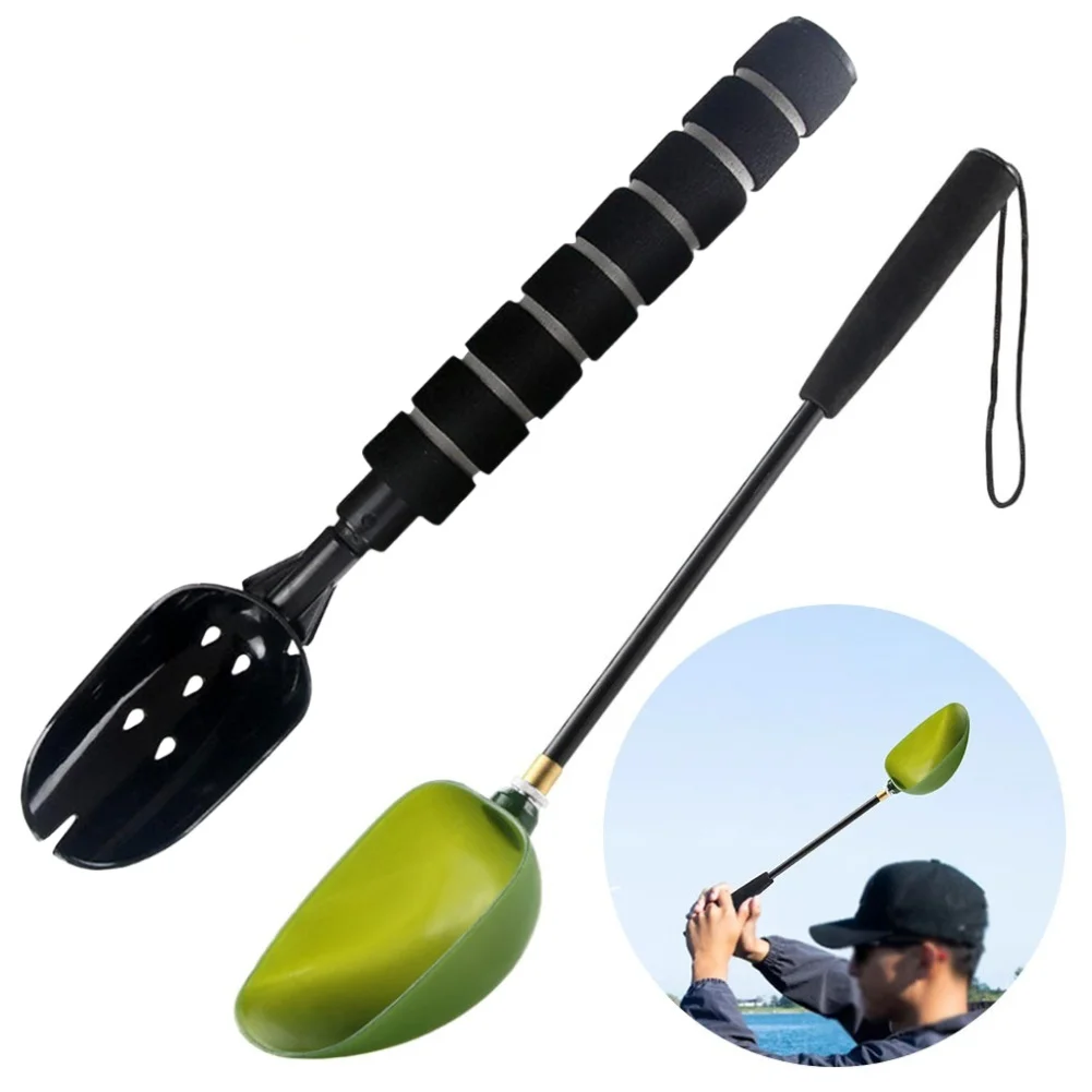 Bait Scoop Detachable Fish Bait Casting Scoop Baiting Throwing Spoon for Feeding Particles Boilies Fishing Bait Tool