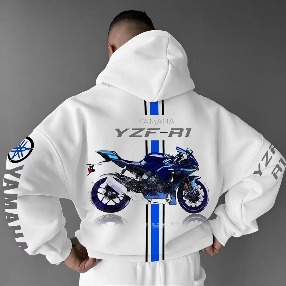 Autumn Winter New Motorcycle Yamaha R1 Cotton Oversized Hoodie Men Women Comfortable Casual And Fashionable Sportswear