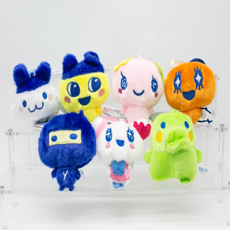 Figuras de Dibujos Animados Originales de Tamagotchi, Muñecos de Peluche de Mametchi, Otometchi, Kuchipatchi, Colgantes, Llaveros, Adornos Coleccionables