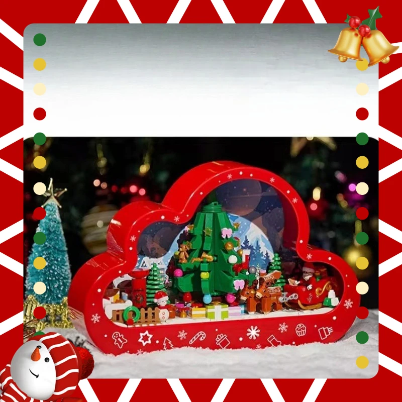 

Christmas Tree Cloud Night Light Building Blocks Children's Assembled Handmade Desktop Ornaments Toy Model Christmas Gift