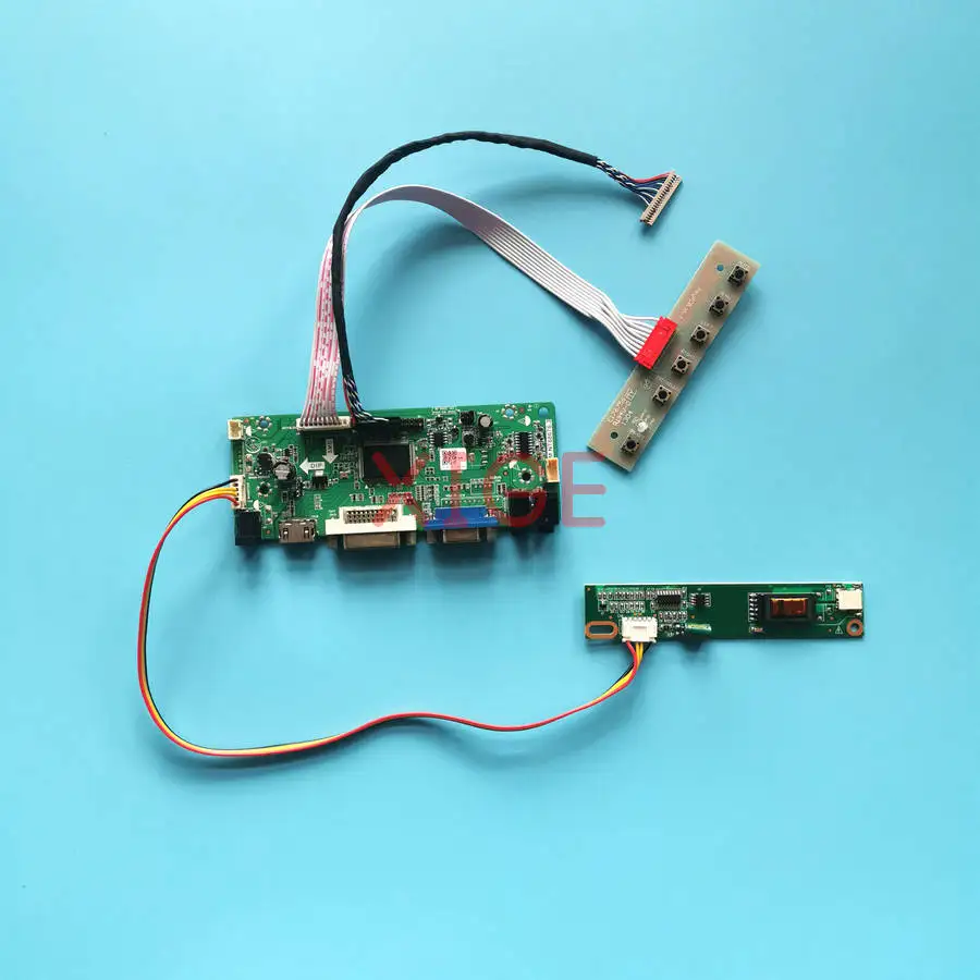 LCD Matrix Controller Drive Board Fit LP133X09 LP133X8 UB133X01 LP133X7 VGA+DVI+HDMI 1024*768 20Pin LVDS 1024x768 1-CCFL Kit DIY