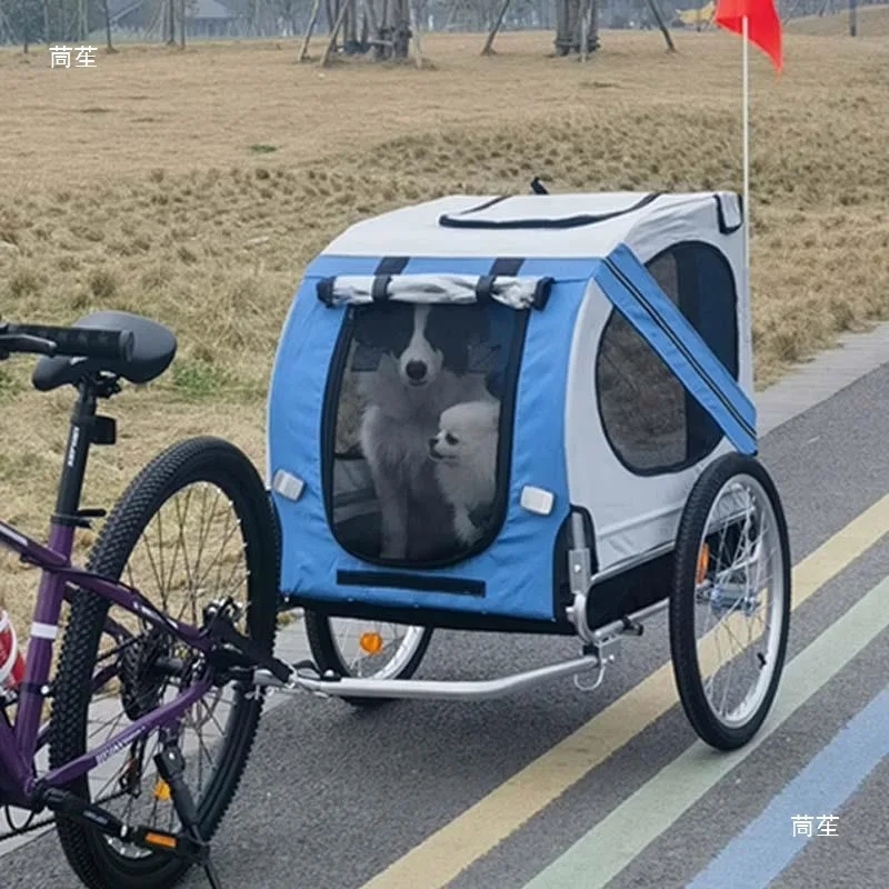 Pet bicycle trailer rear trailer outdoor dog walking motorcycle electric vehicle trailer