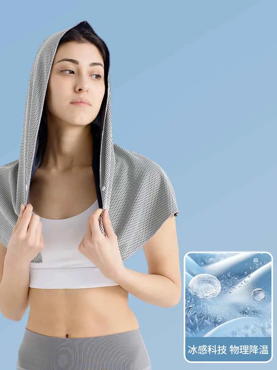 Sunscreen U-shaped Cool Hoodie Towel f Climbing Fishing Outdoor SportsIce Scarf  MenWomen New Style