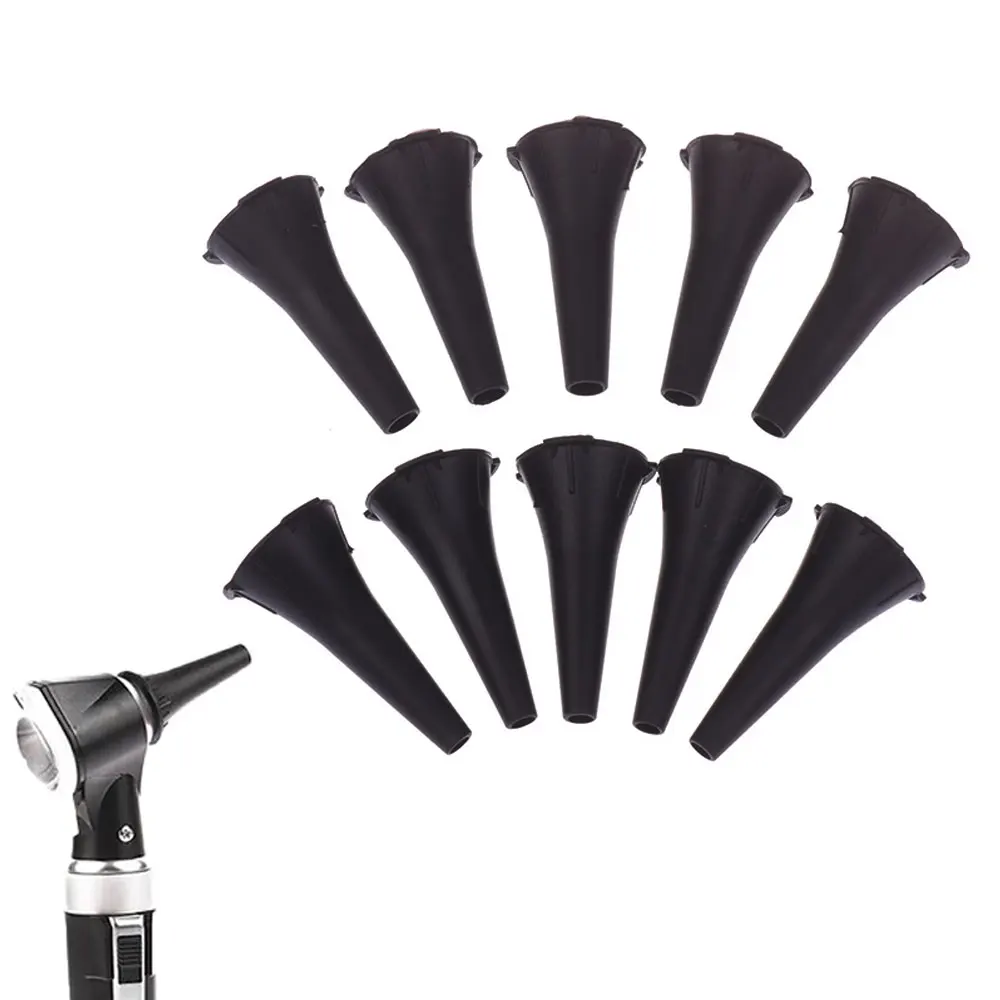 10 قطعة قابلة لإعادة الاستخدام الإنسان غير المتاح الأذن منظار الأذن ملحق فوهة Specula استبدال مخروط قمع