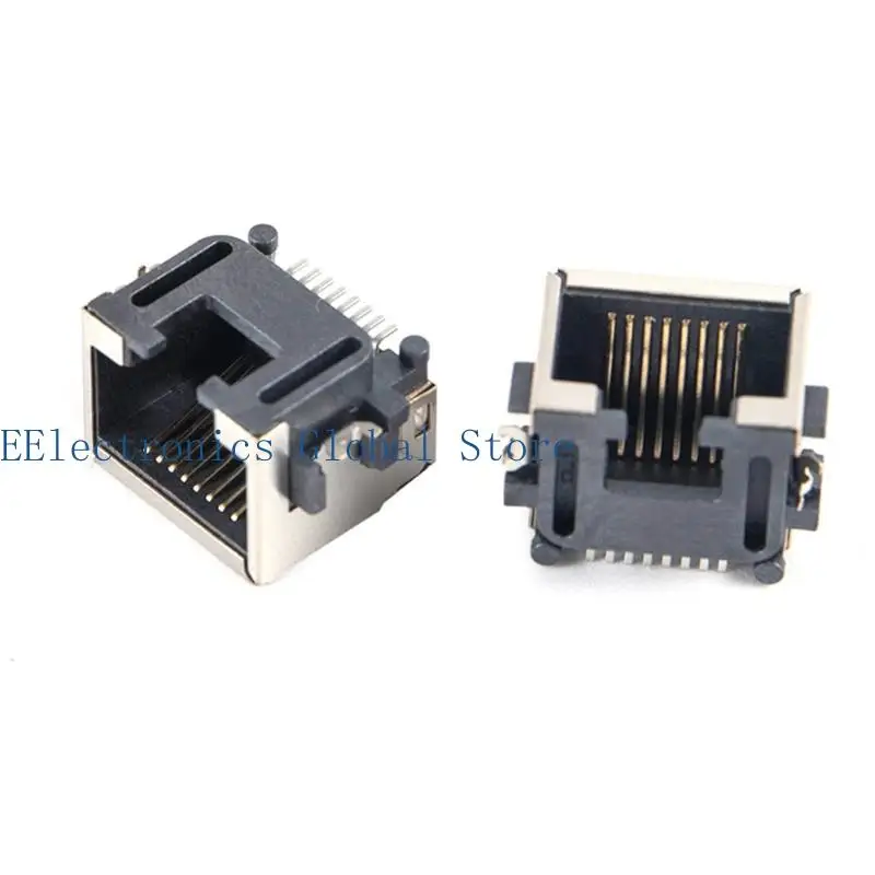 462B 10PCS RJ45 Female Jacks Socket With Gold Plate Contacts And AntiEMI For Routers Switching Industrial Applications