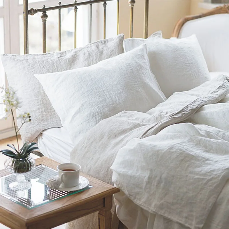 Pure Linen Duvet cover,Fitted Sheet,Pillowcases,Sold separately,order as we chat