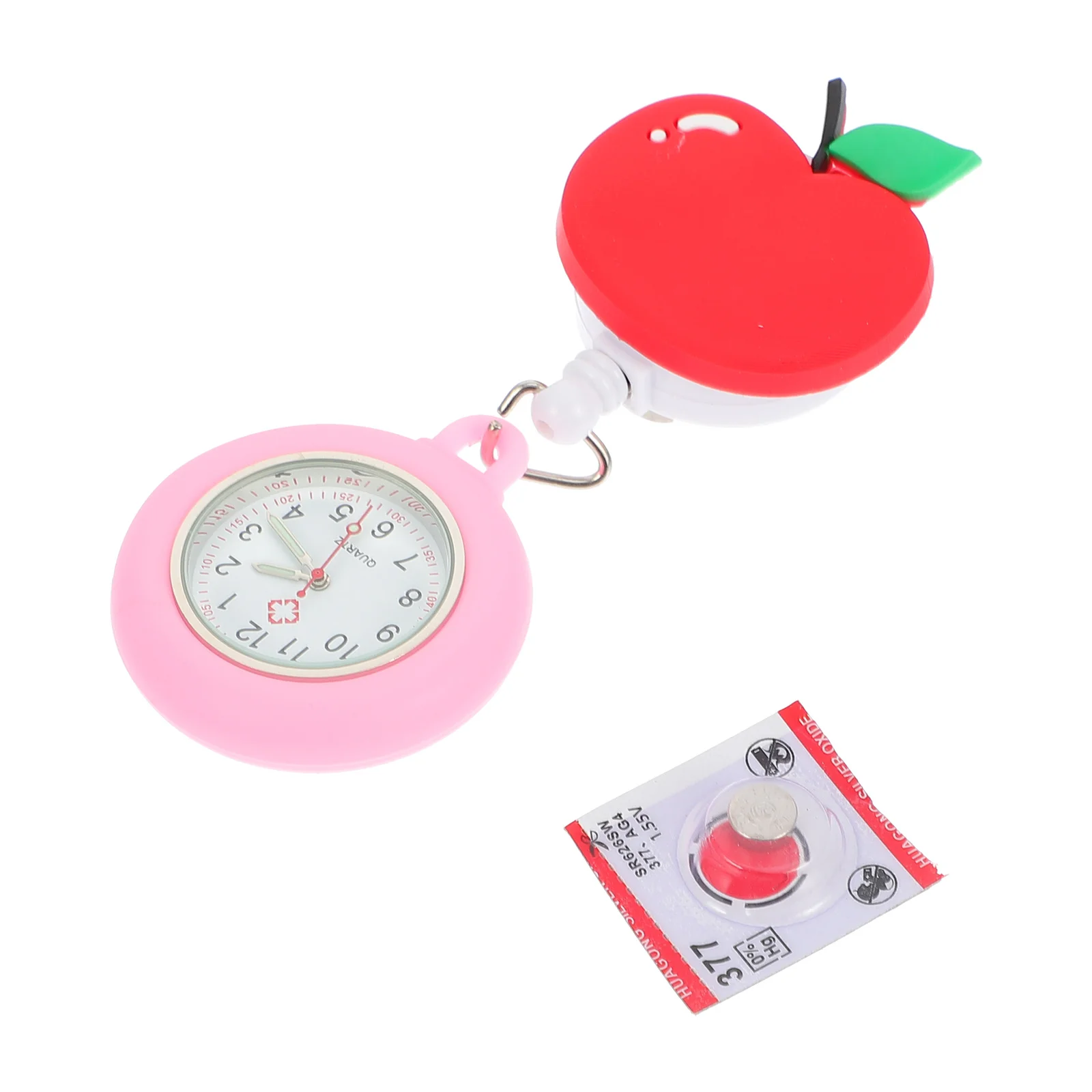 Jam Tangan Medis Kartun yang Dapat Diulur, Bercahaya, Jam Saku Perawat dari Silikon dengan Kaca, Tahan Lama, Hadiah Lucu untuk Perawat