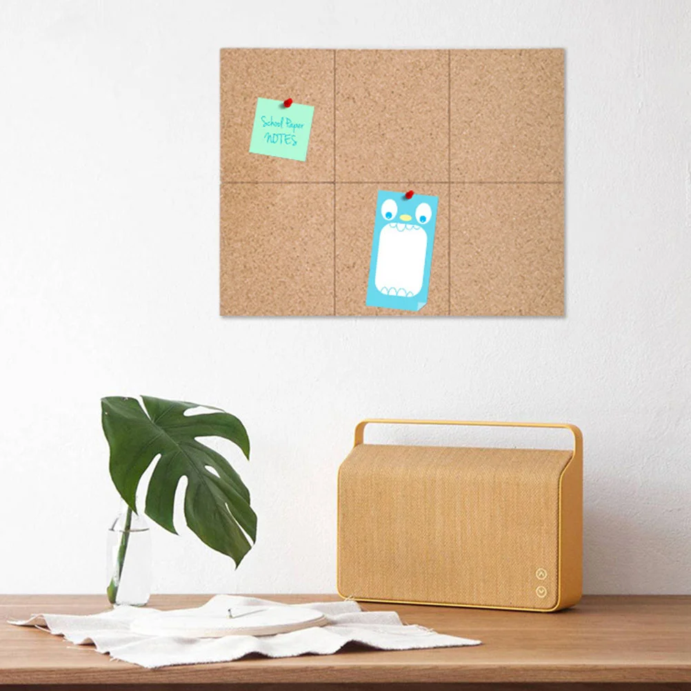 2 Pcs Bulletin Board Corkboard Brown Work Pin Boards for Offices Household Vision