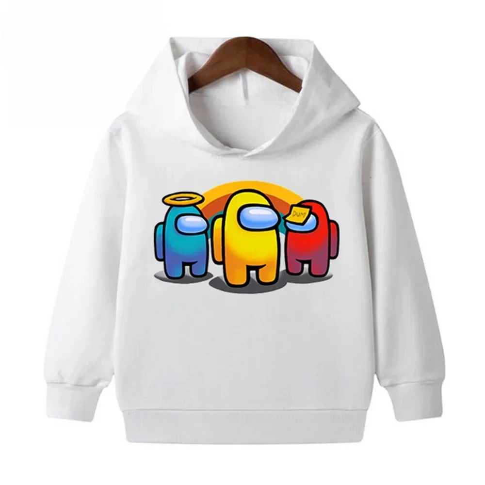 Fashion Game Print Hoodie for Kids Children Boys Long Sleeve Sweatshirt Baby Tops Girls Clothes 2-14 Years Streetwear Pullover