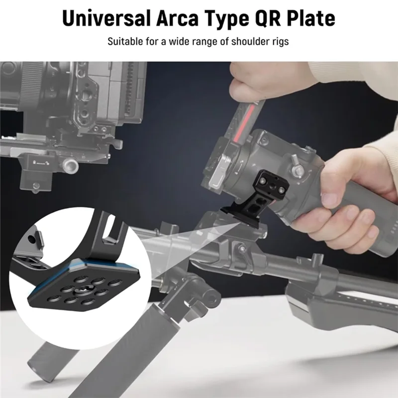 ABGI-Arca Pelat Rilis Cepat untuk DJI Ronin S RS 3 RS 4 Adaptor Dudukan Penstabil Gimbal Rig Bahu Stabilitas Yang Ditingkatkan