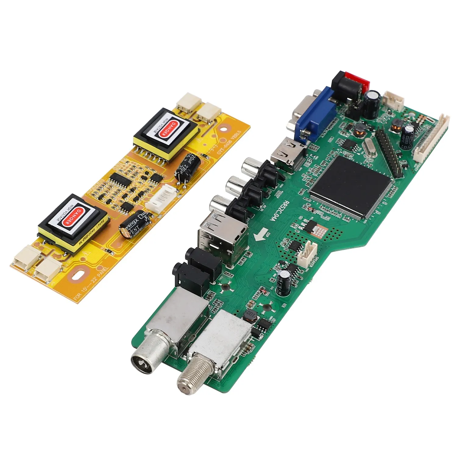 5 OSD Game RR52C.04A Support Digital Signal DVB-S2 DVB-C DVB-T2/T ATV Universal LCD Driver Board USB Play Media 30Pin 6 Bit